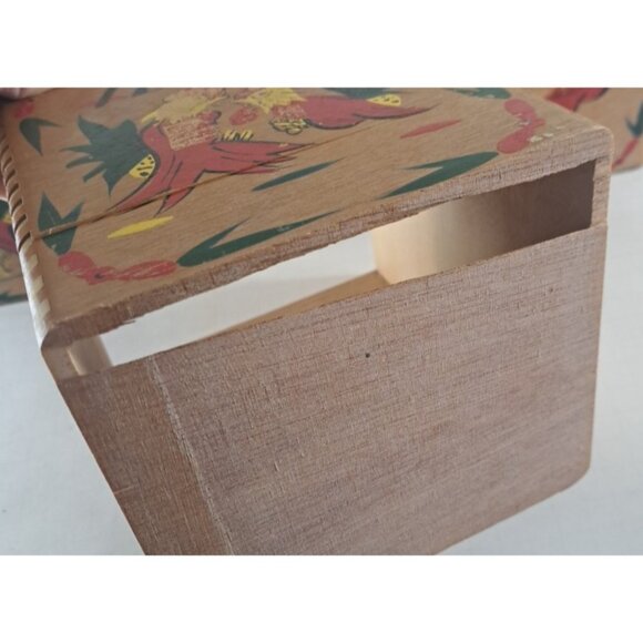 Vintage Fred Roberts Wood Rooster Canister Set Nesting Japan Farmhouse READ - Picture 6 of 9